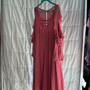 Pink Off the Shoulder Dress